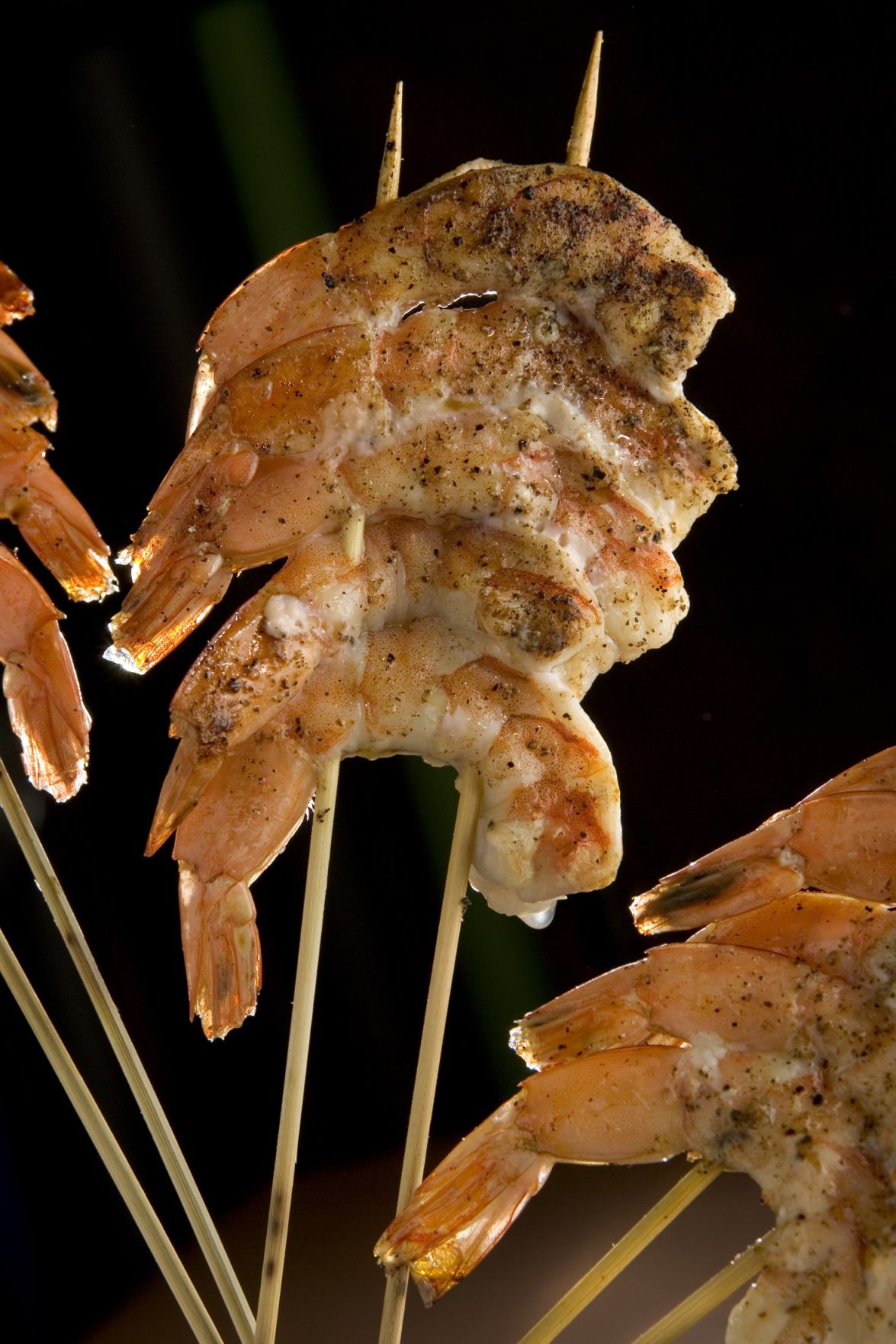 Shrimp pesto skewers